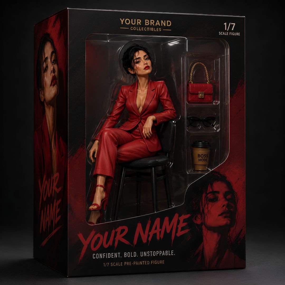 Boxed collectible edition action figure prompt result in a premium window box